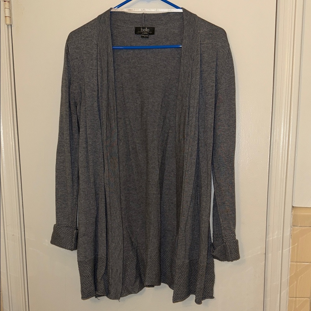 Belle by Belldini Gray Women's Cardigan Size M